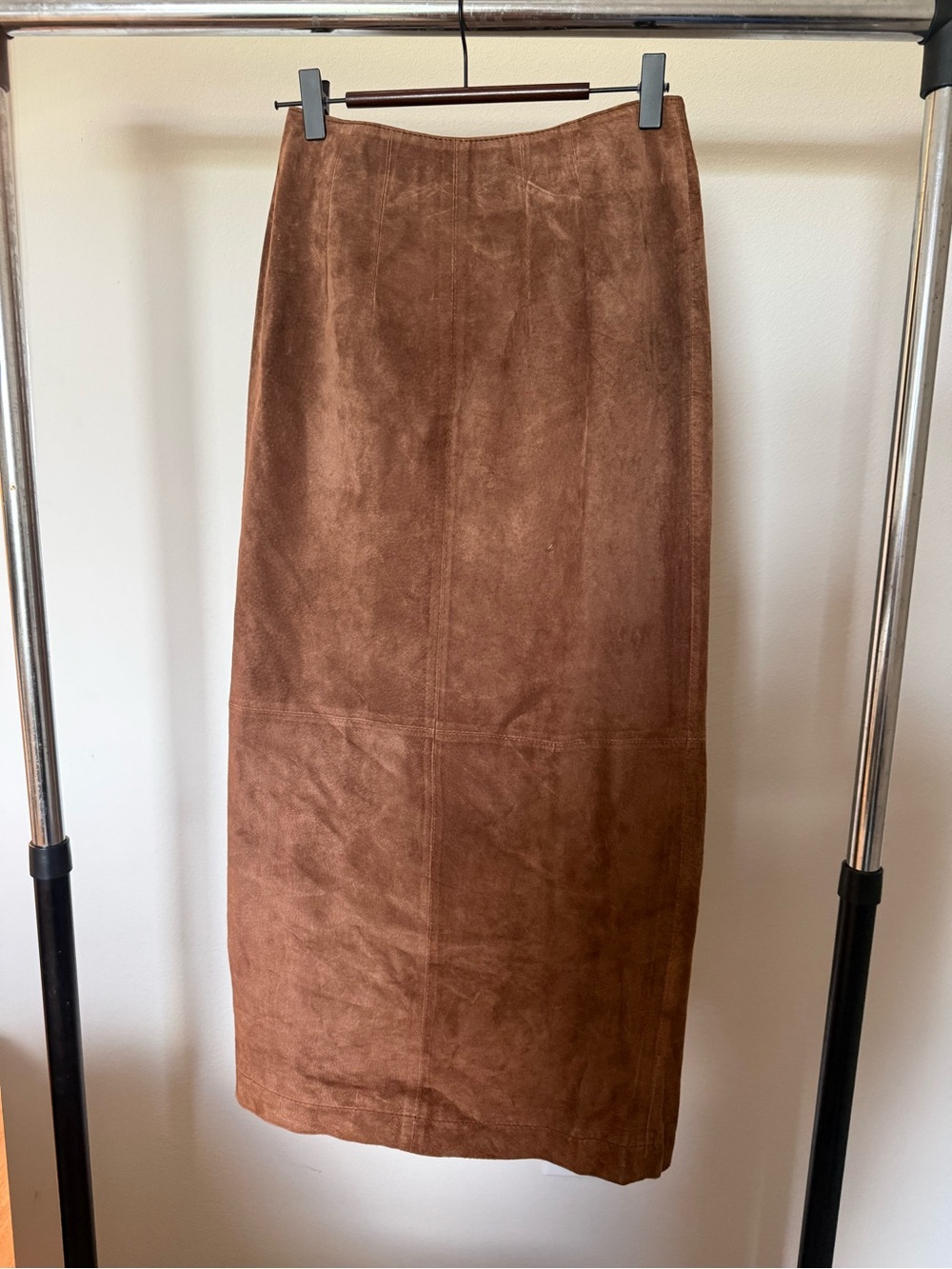 Cambridge Dry Goods Brown Suede Maxi Skirt